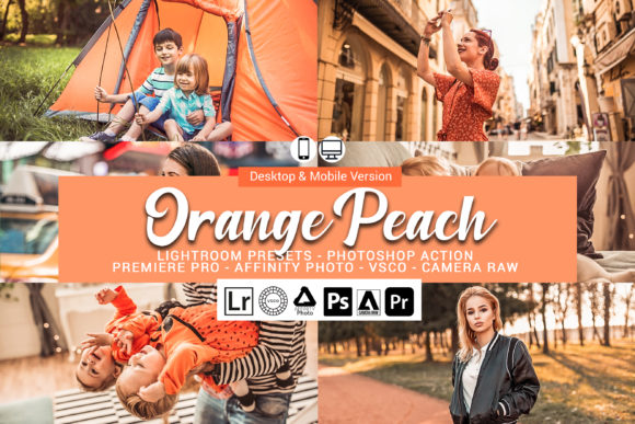 Download 20 Orange Peach Presets,Photoshop Action - Premium Resources
