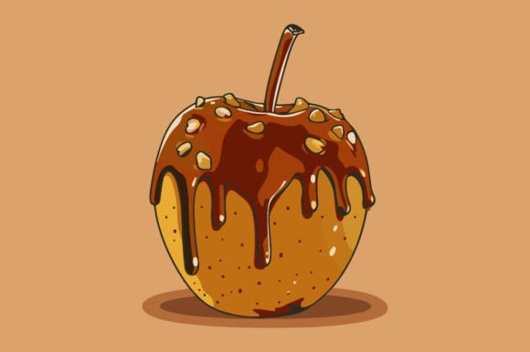 Download Caramel Apple with Syrup and Nuts - Caramel Collection