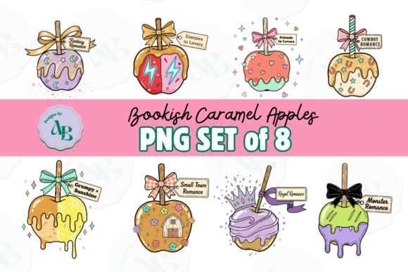 Download Bookish Caramel Apples Tropes PNG Set - Caramel Collection
