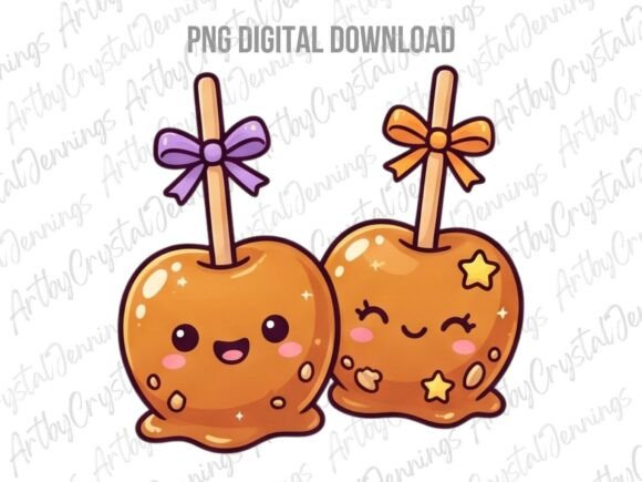 Download Cute Coquette Caramel Apples PNG - Caramel Collection