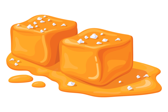 Download Salted Caramel Cubes. Toffee Sweet Carto - Caramel Collection